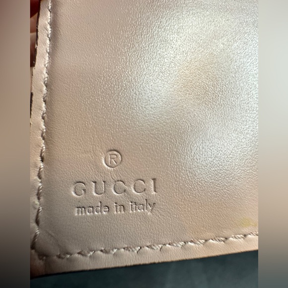 Gucci Blush Pink GG Guccissima Leather Compact Bow Wallet - Picture 10 of 16